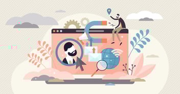 People sitting on a web browser tab showcasing another person which is being analyzed