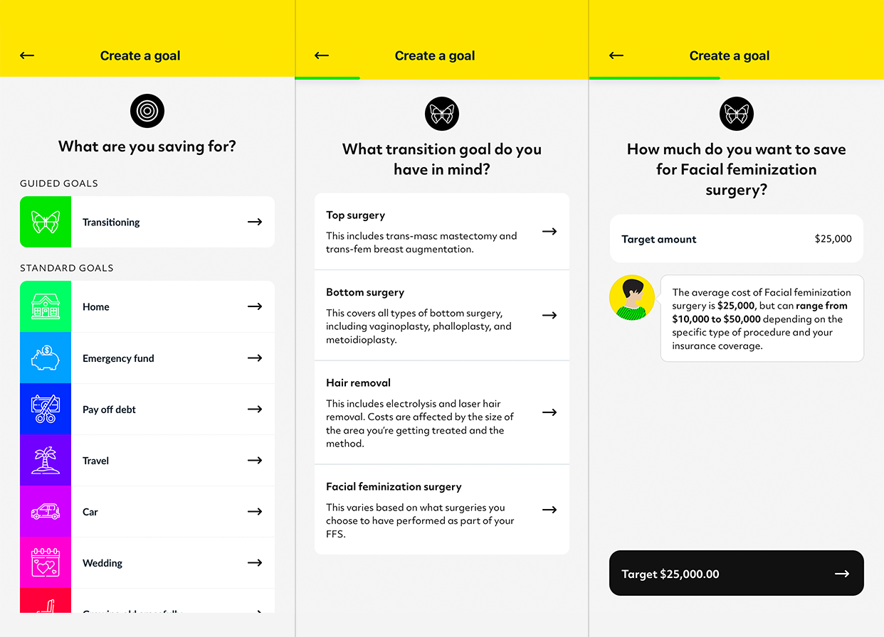 Daylight Set a Savings Goal User Journey