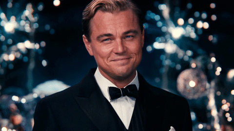 Leonardo Dicaprio  toasting and congratulating