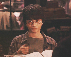 Harry Potter waving his wand